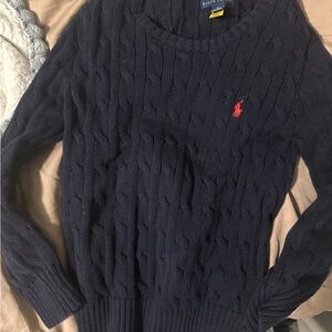 Polo by Ralph Lauren Navy Cable Knit Sweater